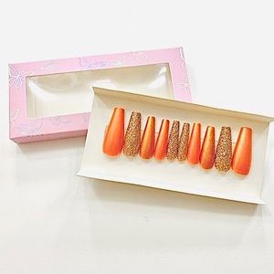 Hand painted fall press ons